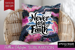 Inspirational Quote Pillow Sublimation - Marble Texture PNG Product Image 1