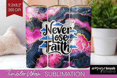 Inspirational Quote Tumbler Wrap - Marble Texture Tumbler Product Image 1