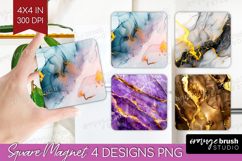 Marble Texture Magnet Sublimation - Stone Texture Square PNG Product Image 1