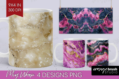 Marble Texture Mug Wrap - Stone Texture Mug PNG Sublimation Product Image 1