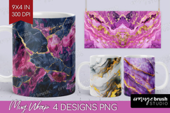Marble Texture Mug Wrap - Stone Texture Mug PNG Sublimation Product Image 1
