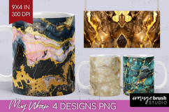 Marble Texture Mug Wrap - Stone Texture Mug PNG Sublimation Product Image 1