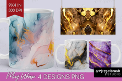 Marble Texture Mug Wrap - Stone Texture Mug PNG Sublimation Product Image 1