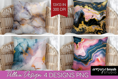 Marble Texture Pillow Sublimation - Stone Texture Pillow PNG Product Image 1