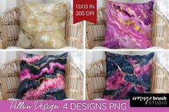 Marble Texture Pillow Sublimation - Stone Texture Pillow PNG Product Image 1