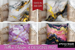Marble Texture Pillow Sublimation - Stone Texture Pillow PNG Product Image 1