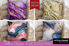 Marble Texture Pillow Sublimation - Stone Texture Pillow PNG Product Image 1