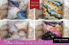 Marble Texture Pillow Sublimation - Stone Texture Pillow PNG Product Image 1