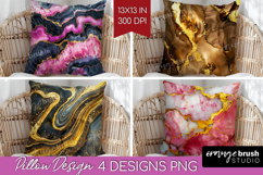 Marble Texture Pillow Sublimation - Stone Texture Pillow PNG Product Image 1
