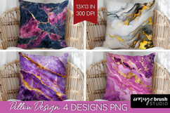 Marble Texture Pillow Sublimation - Stone Texture Pillow PNG Product Image 1