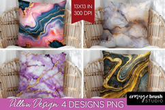 Marble Texture Pillow Sublimation - Stone Texture Pillow PNG Product Image 1
