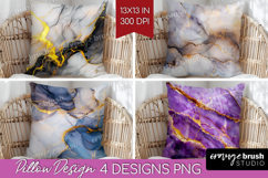 Marble Texture Pillow Sublimation - Stone Texture Pillow PNG Product Image 1