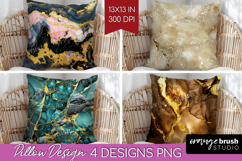 Marble Texture Pillow Sublimation - Stone Texture Pillow PNG Product Image 1