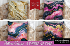 Marble Texture Pillow Sublimation - Stone Texture Pillow PNG Product Image 1