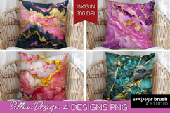 Marble Texture Pillow Sublimation - Stone Texture Pillow PNG Product Image 1