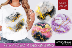 Marble Texture Round Tshirt Background - Stone Texture PNG Product Image 1