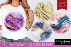 Marble Texture Round Tshirt Background - Stone Texture PNG Product Image 1