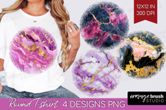 Marble Texture Round Tshirt Background - Stone Texture PNG Product Image 1