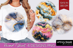 Marble Texture Round Tshirt Background - Stone Texture PNG Product Image 1