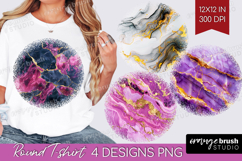 Marble Texture Round Tshirt Background - Stone Texture PNG Product Image 1