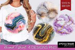 Marble Texture Round Tshirt Background - Stone Texture PNG Product Image 1