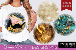 Marble Texture Round Tshirt Background - Stone Texture PNG Product Image 1