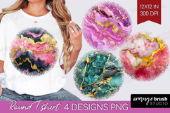 Marble Texture Round Tshirt Background - Stone Texture PNG Product Image 1
