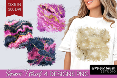 Marble Texture Square Tshirt Background - Stone Texture PNG Product Image 1