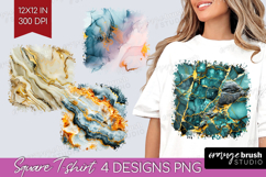 Marble Texture Square Tshirt Background - Stone Texture PNG Product Image 1
