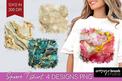 Marble Texture Square Tshirt Background - Stone Texture PNG Product Image 1