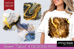 Marble Texture Square Tshirt Background - Stone Texture PNG Product Image 1