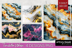 Marble Texture Tumbler Wrap - Stone Texture Tumbler PNG Product Image 1