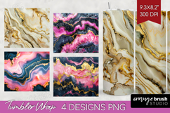 Marble Texture Tumbler Wrap - Stone Texture Tumbler PNG Product Image 1