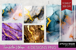 Marble Texture Tumbler Wrap - Stone Texture Tumbler PNG Product Image 1