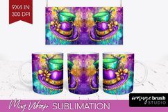 Mardi Gras Mug Wrap - Carnival Mug PNG Sublimation Product Image 1