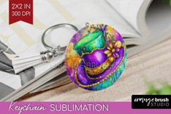 Mardi Gras Keychain PNG - Carnival Keychain Sublimation Product Image 1