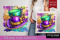 Mardi Gras Tote Bag - Carnival Tote Bag PNG Sublimation Product Image 1