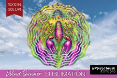 Mardi Gras Wind Spinner Sublimation PNG - Carnival Round Product Image 1