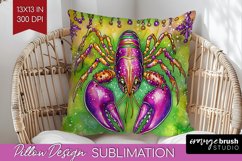 Mardi Gras Pillow Sublimation - Carnival Pillow Cover PNG Product Image 1
