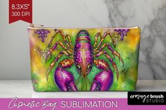 Mardi Gras Cosmetic Bag - Carnival Makeup Bag PNG Product Image 1