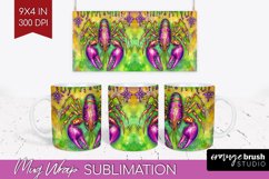 Mardi Gras Mug Wrap - Carnival Mug PNG Sublimation Product Image 1