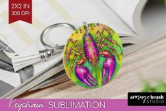 Mardi Gras Keychain PNG - Carnival Keychain Sublimation Product Image 1