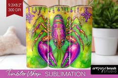 Mardi Gras Tumbler Wrap - Carnival Tumbler PNG Sublimation Product Image 1