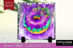 Mardi Gras Slate PNG - Carnival Square Slate Sublimation Product Image 1