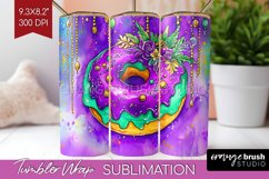 Mardi Gras Tumbler Wrap - Carnival Tumbler PNG Sublimation Product Image 1