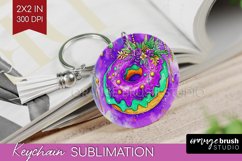 Mardi Gras Keychain PNG - Carnival Keychain Sublimation Product Image 1