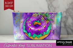 Mardi Gras Cosmetic Bag - Carnival Makeup Bag PNG Product Image 1
