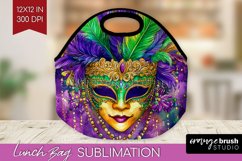 Mardi Gras Lunch Bag - Carnival Lunch Bug PNG Sublimation Product Image 1