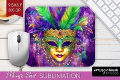 Mardi Gras Mouse Pad Sublimation - Carnival Mousepad PNG Product Image 1
