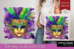 Mardi Gras Tote Bag - Carnival Tote Bag PNG Sublimation Product Image 1